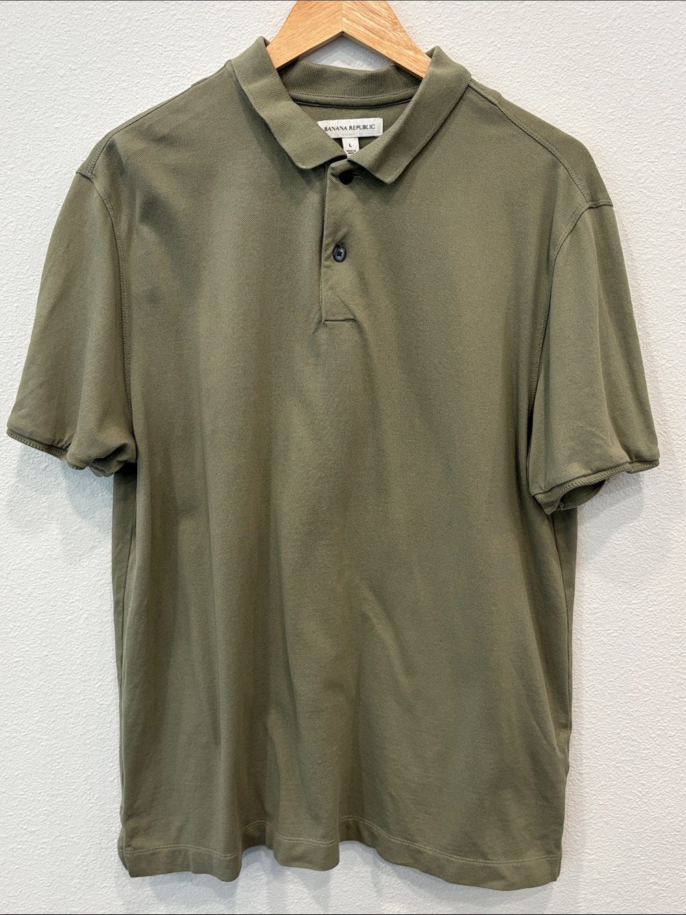 Banana Republic Men’s Sage Polo Shirt Size L Golf Preppy